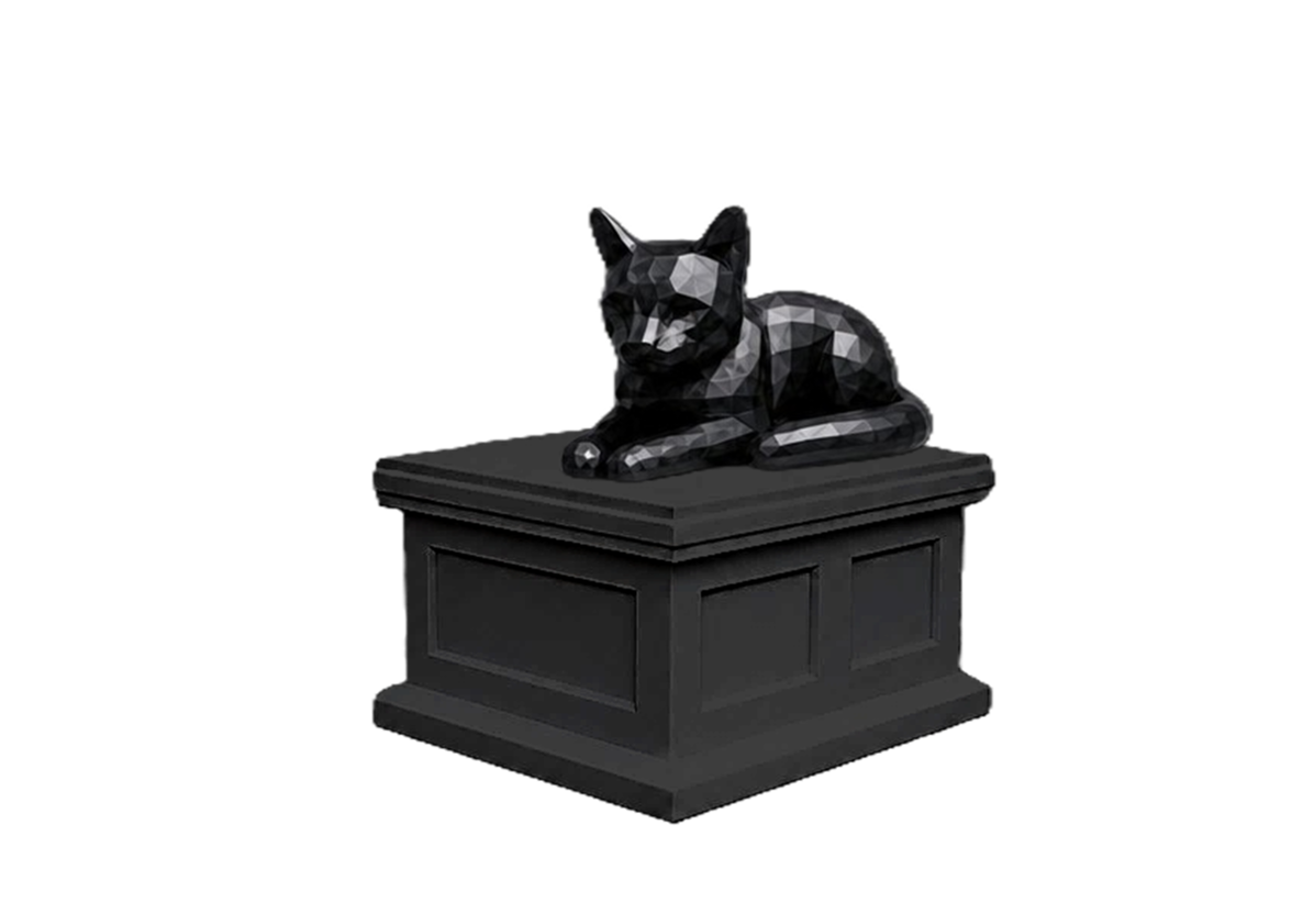 Resting Cat Vault Pet Urn