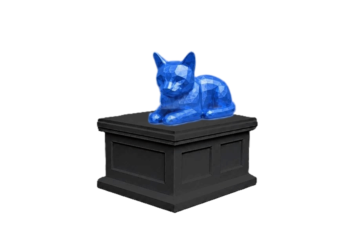 Resting Cat Vault Pet Urn