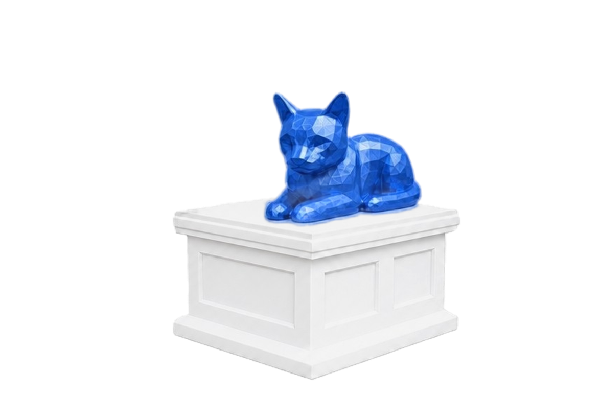 Resting Cat Vault Pet Urn