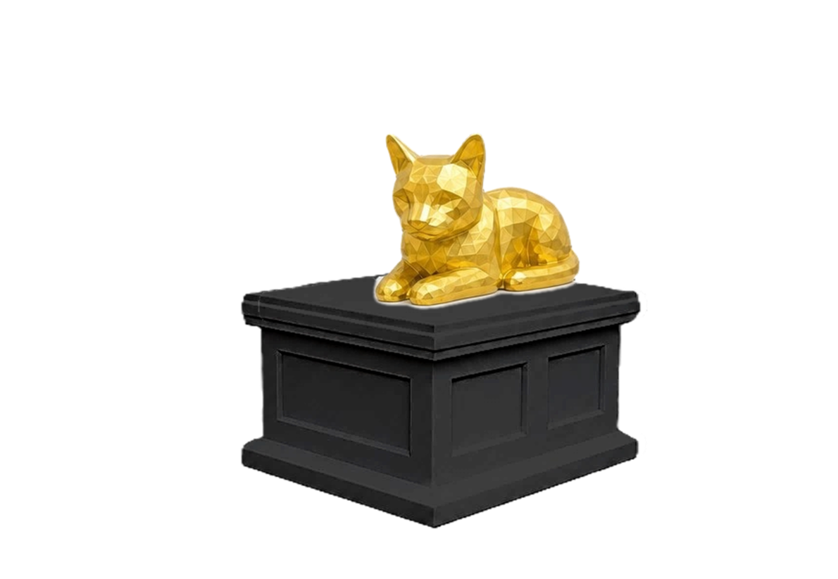 Resting Cat Vault Pet Urn