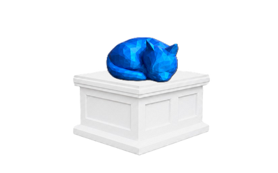 Curled Cat Vault Pet Urn