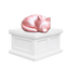 Curled Cat Vault Pet Urn