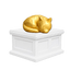 Curled Cat Vault Pet Urn