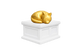 Curled Cat Vault Pet Urn
