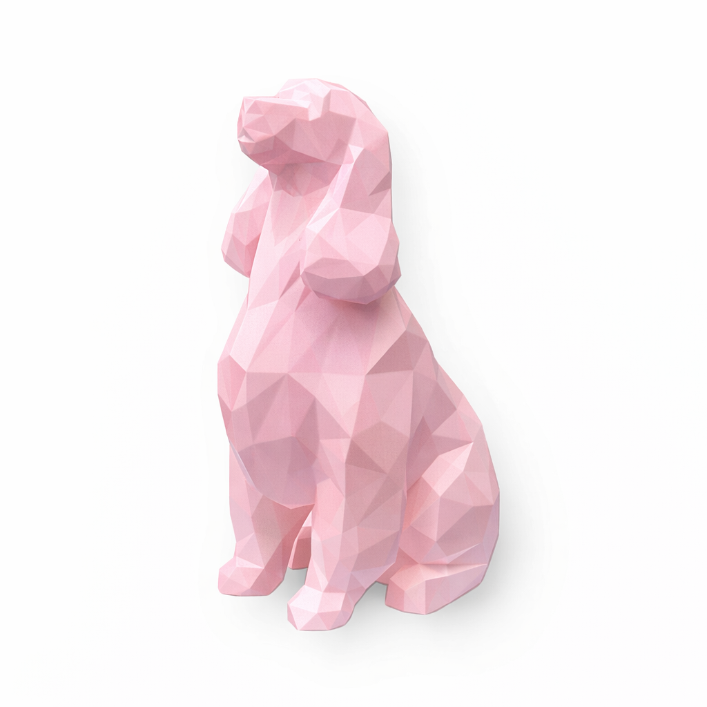 Pink Cocker Spaniel Pet Urn