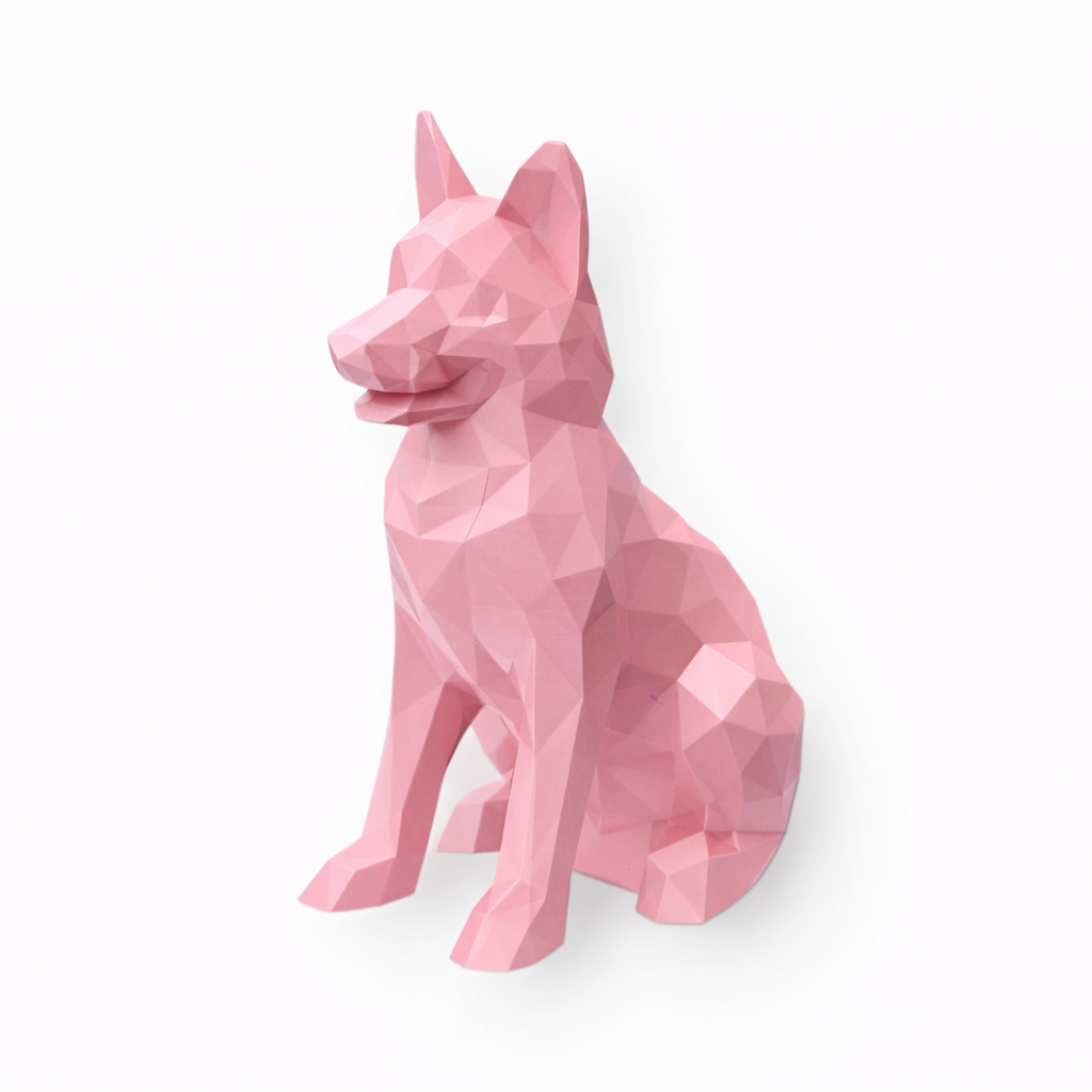 Pink German Shepherd Pet Urn