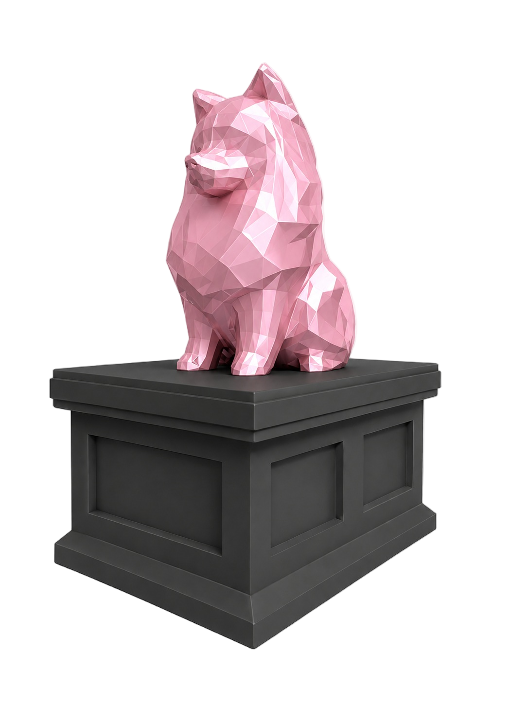 black vault pink pomeranian pet memorial urn