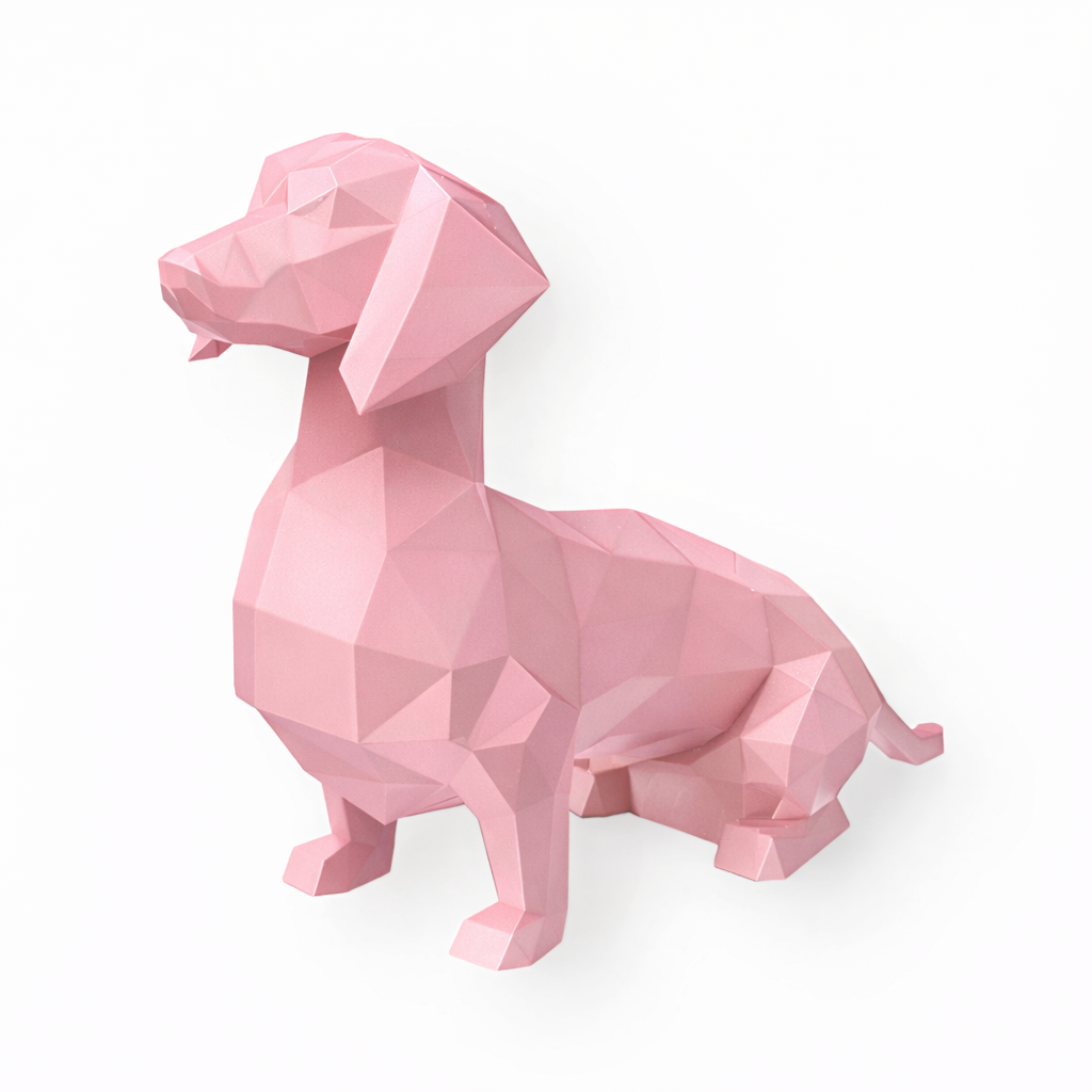 Pink Dachshund Pet Urn
