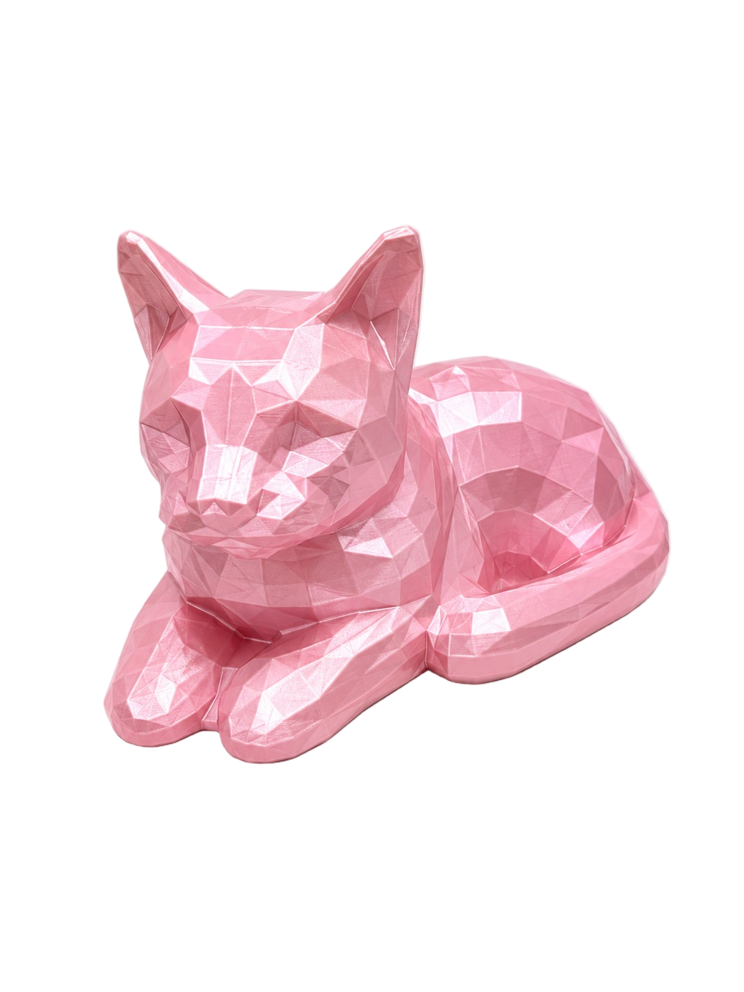 pink Cat laying Pet Capsule Urn