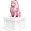 white vault pink pomeranian pet memorial urn