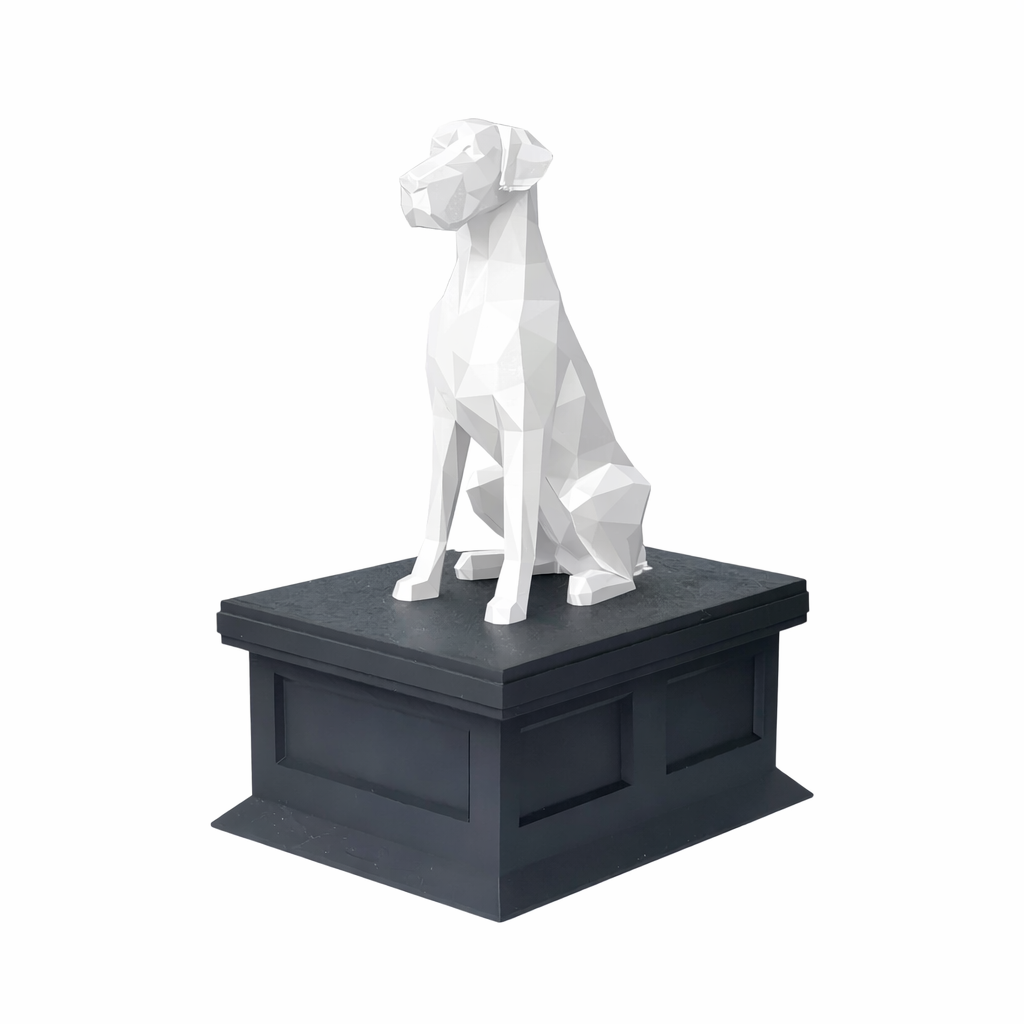 black vault white great dane pet urn