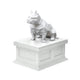 White Vault White American Bulldog Pet Urn