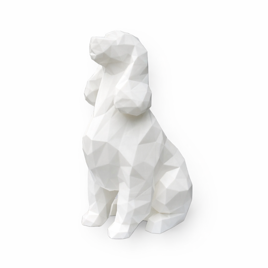 White Cocker Spaniel Pet Urn