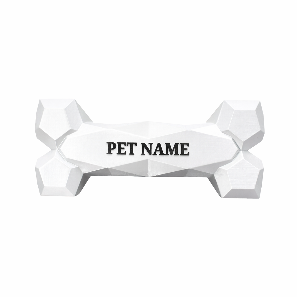 White Dog Bone Pet Urn