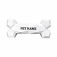 White Dog Bone Pet Urn
