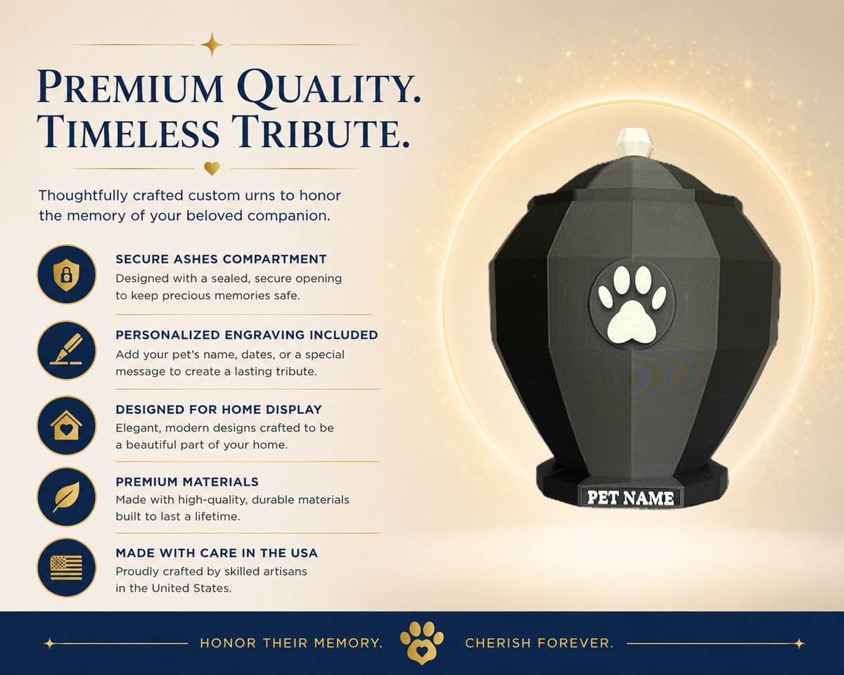 Pet Capsule - Paw Emblem Pet Urn