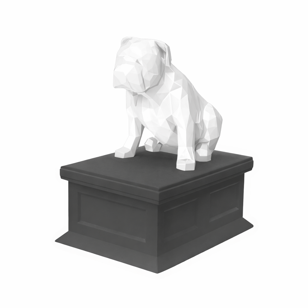 black vault white english bulldog pet urn