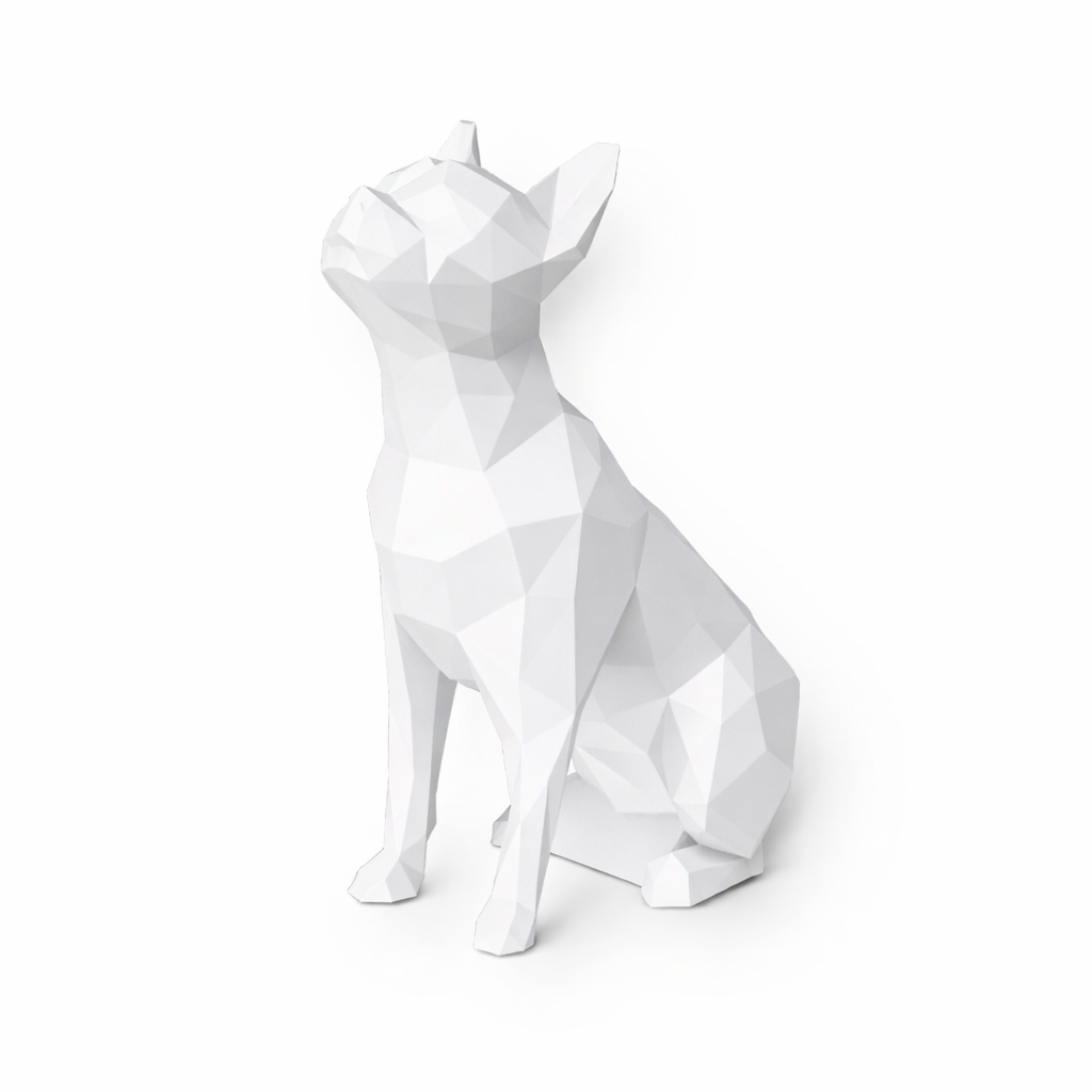 White Boston Terrier Pet Urn