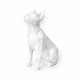 White Boston Terrier Pet Urn