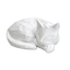 white Cat resting Pet Capsule Urn