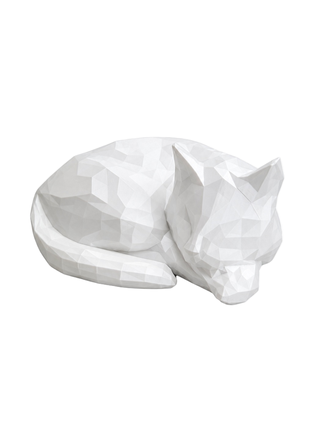 white Cat resting Pet Capsule Urn