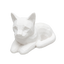 white Cat laying Pet Capsule Urn