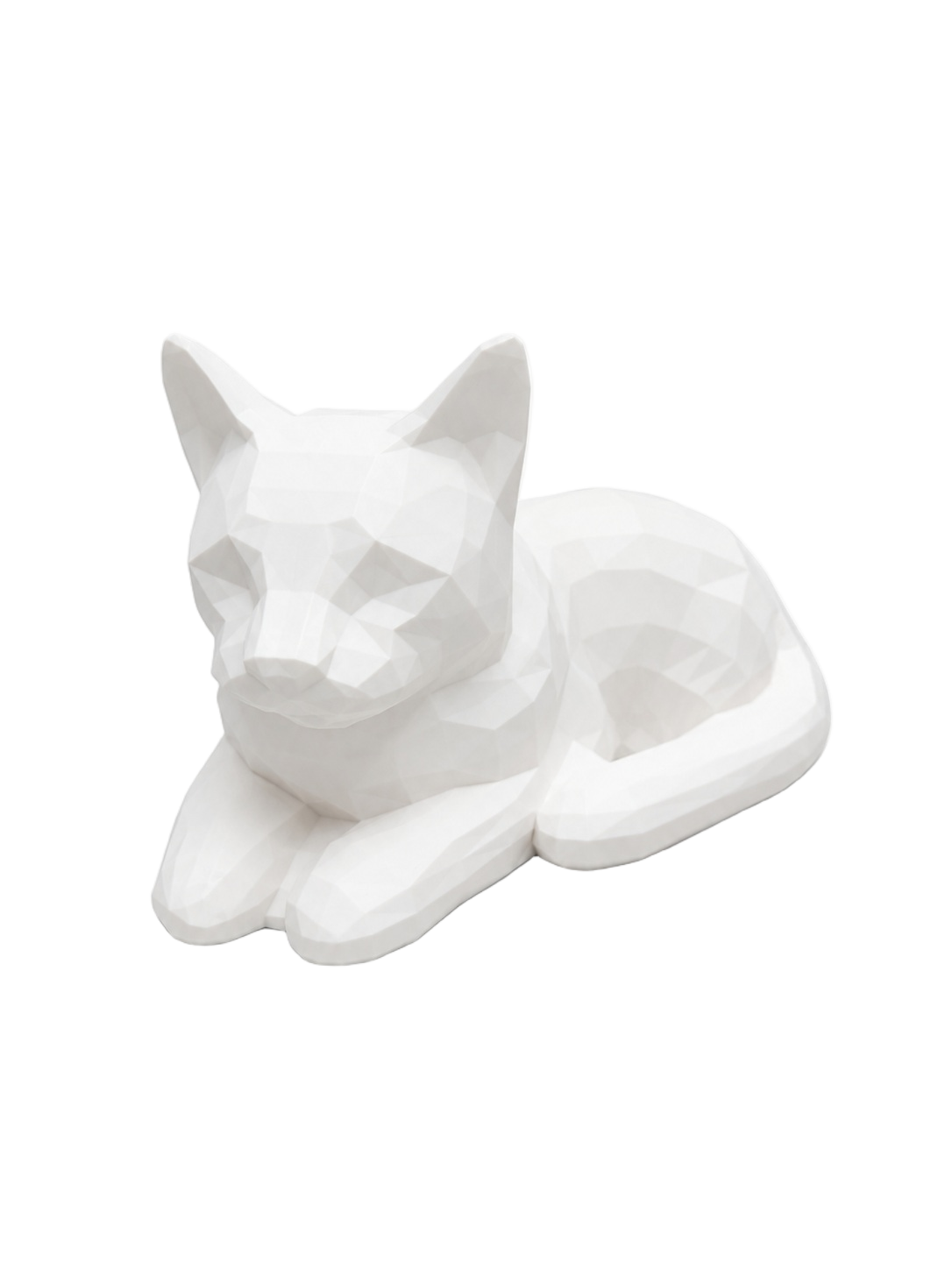 white Cat laying Pet Capsule Urn