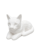 white Cat laying Pet Capsule Urn