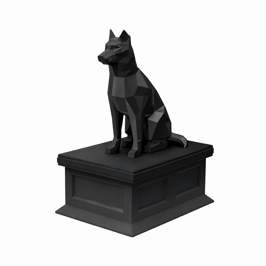 black vault black husky pet urn