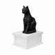 white vault black cat pet urn