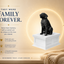 white vault black golden retriever custom pet urn