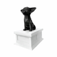 white vault black Chihuahua pet urn
