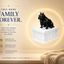 white Vault black American Bulldog custom Pet Urn