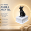 white vault black Boston Terrier custom Pet Urn