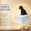 white vault black cavalier king charles spaniel custom pet urn