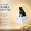 white vault black pug custom pet urn