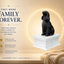 White Vault black Cocker Spaniel Custom Pet Urn