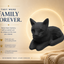 black Cat laying Pet Capsule custom Urn