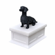 white vault black dachshund Pet Urn