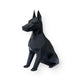 Black Mini-Doberman Pet Urn