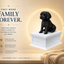 white vault black maltese custom pet urn