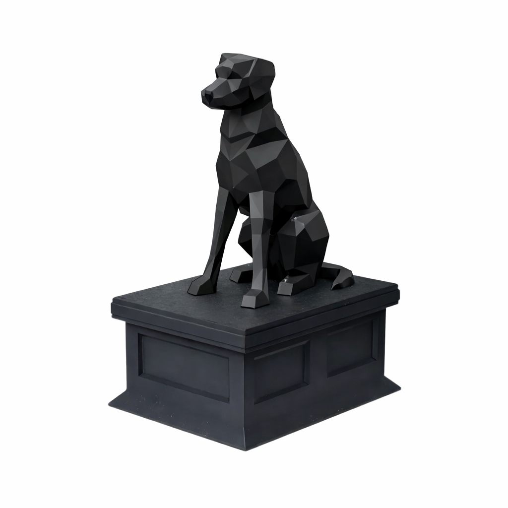 black vault black labrador pet urn