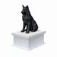 white vault black Shetland Shepherd pet urn
