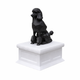 white vault black poodle pet urn