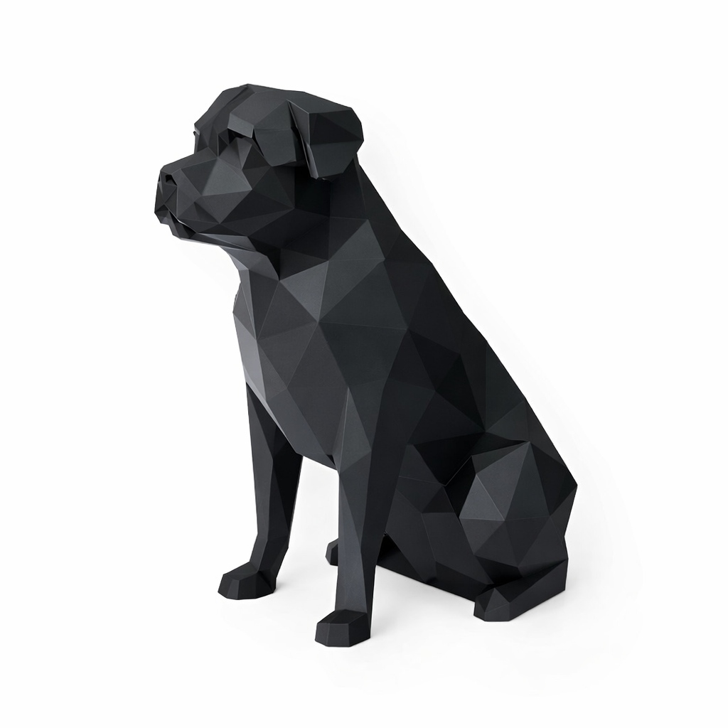 Black Rottweiler Pet Urn