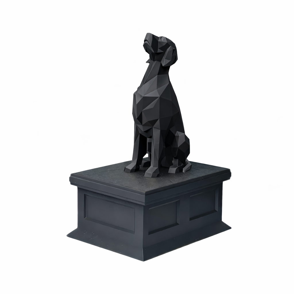 black vault black english setter pet urn