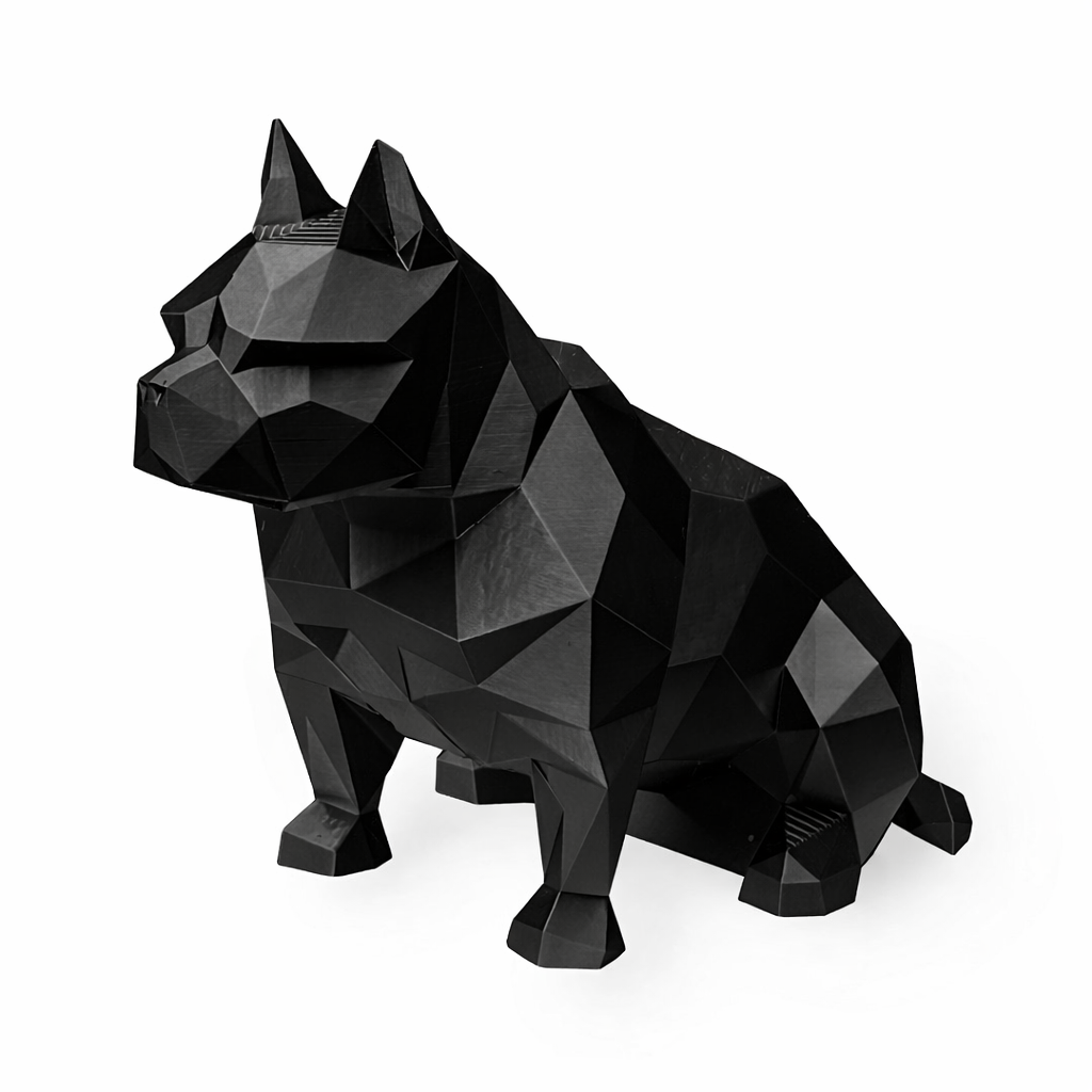 Black American Bulldog Pet Urn