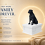 white vault black Rottweiler custom pet urn