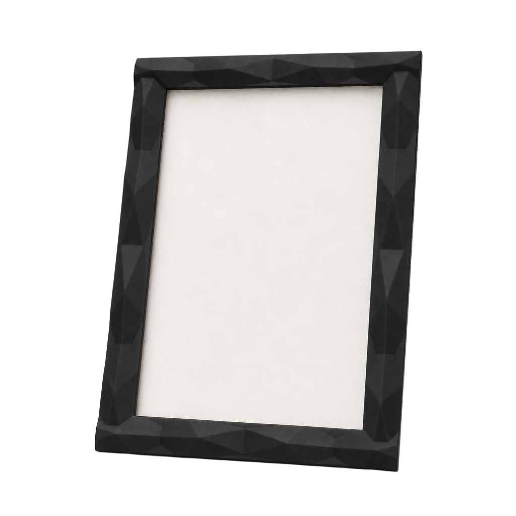 black portrait picture frame