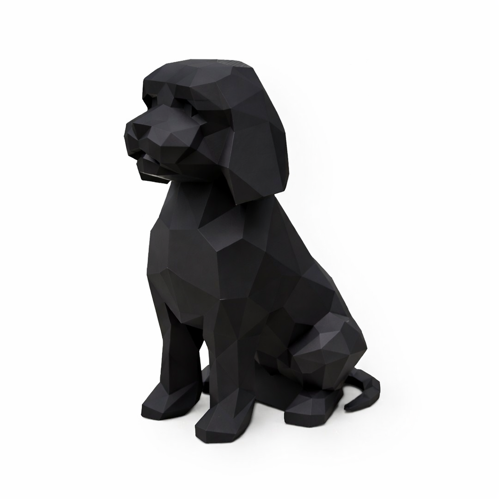 Black Mini-Golden Doodle Pet Urn